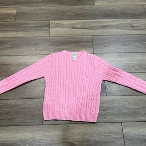 L.L. Bean Pink Cable Knit Sweater